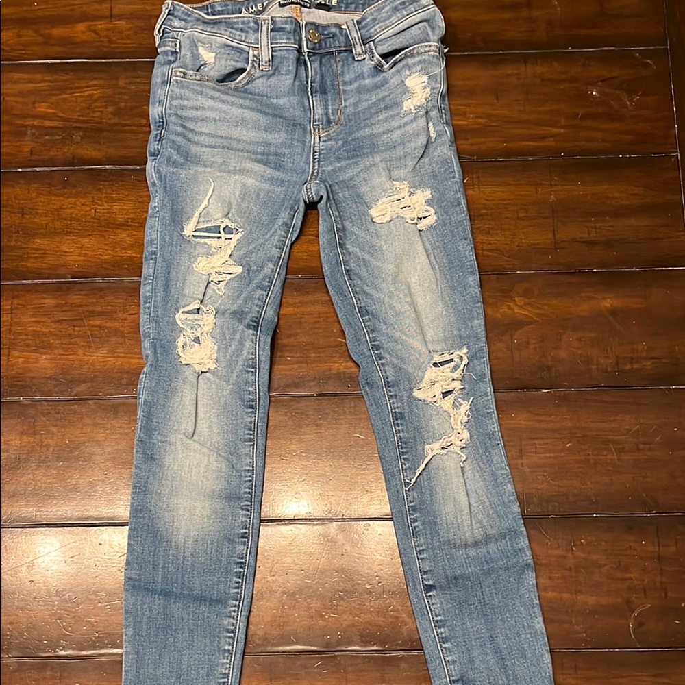 Distressed Blue Women's Jeans